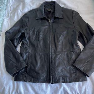 Womens Lambskin Leather Jacket Size L